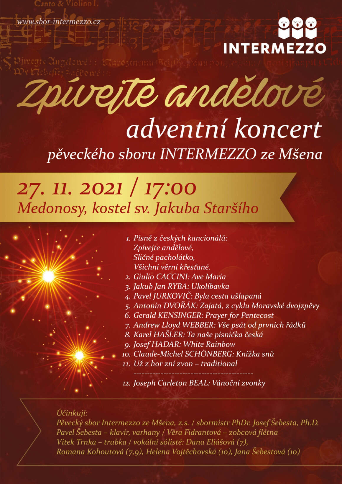 Adventní koncerty, Medonosy, kostel sv. Jakuba Staršího