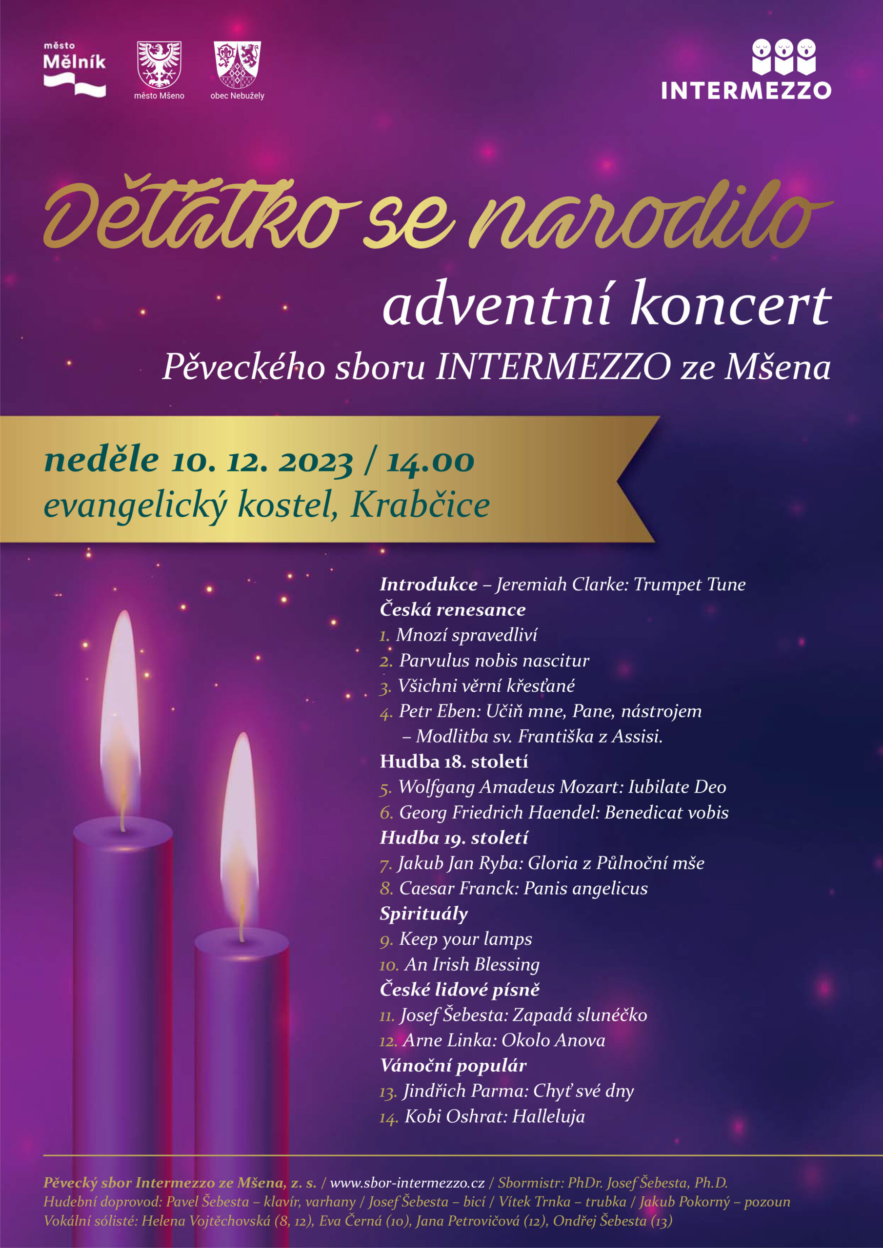 Adventní koncert v evangelickém kostele, Krabčice