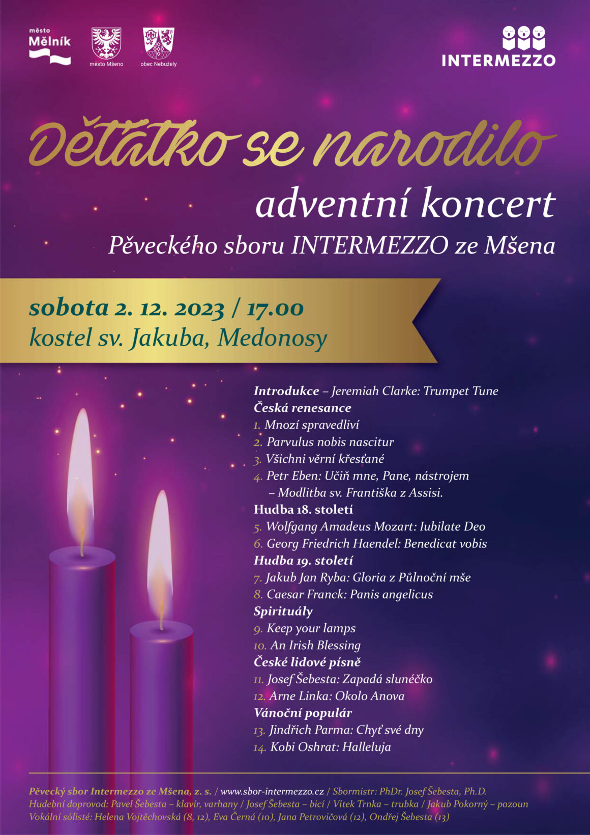 Adventní koncert v kostele sv. Jakuba, Medonosy