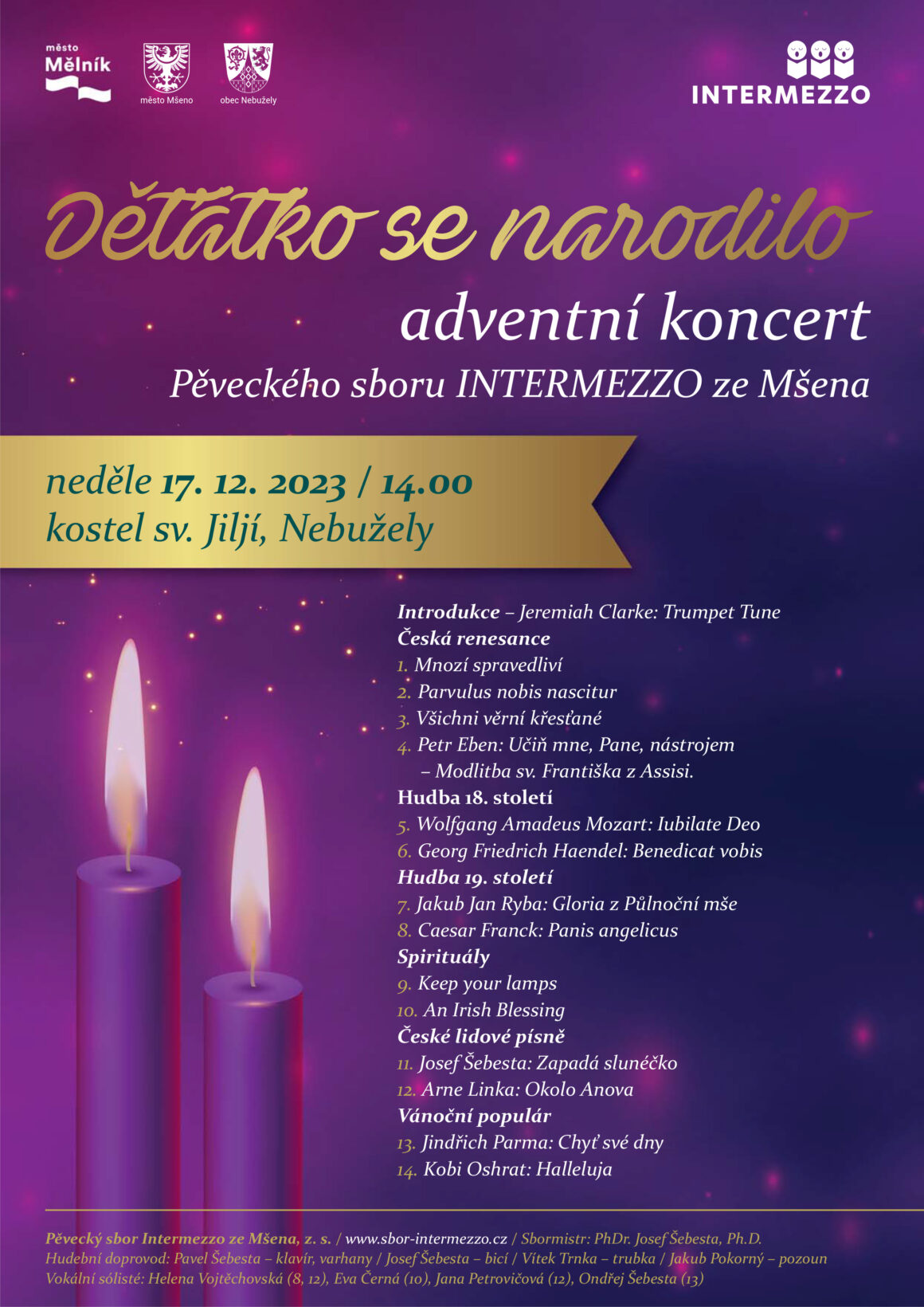 Adventní koncert v kostele sv. Jiljí, Nebužely